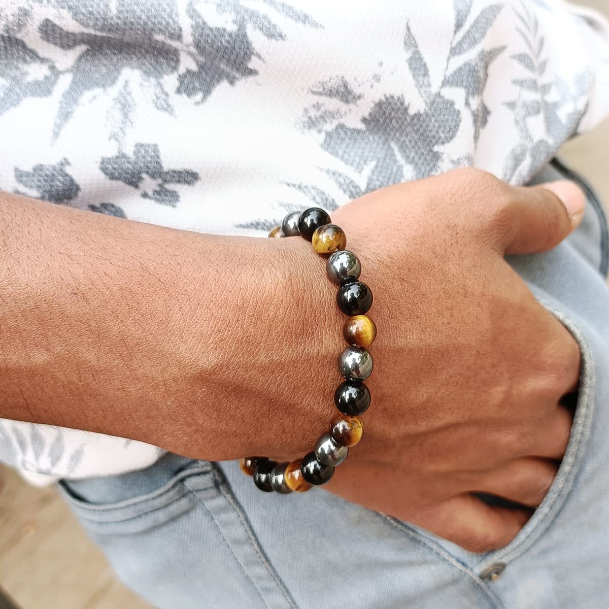 Triple Protection Bracelet with certified natural stones