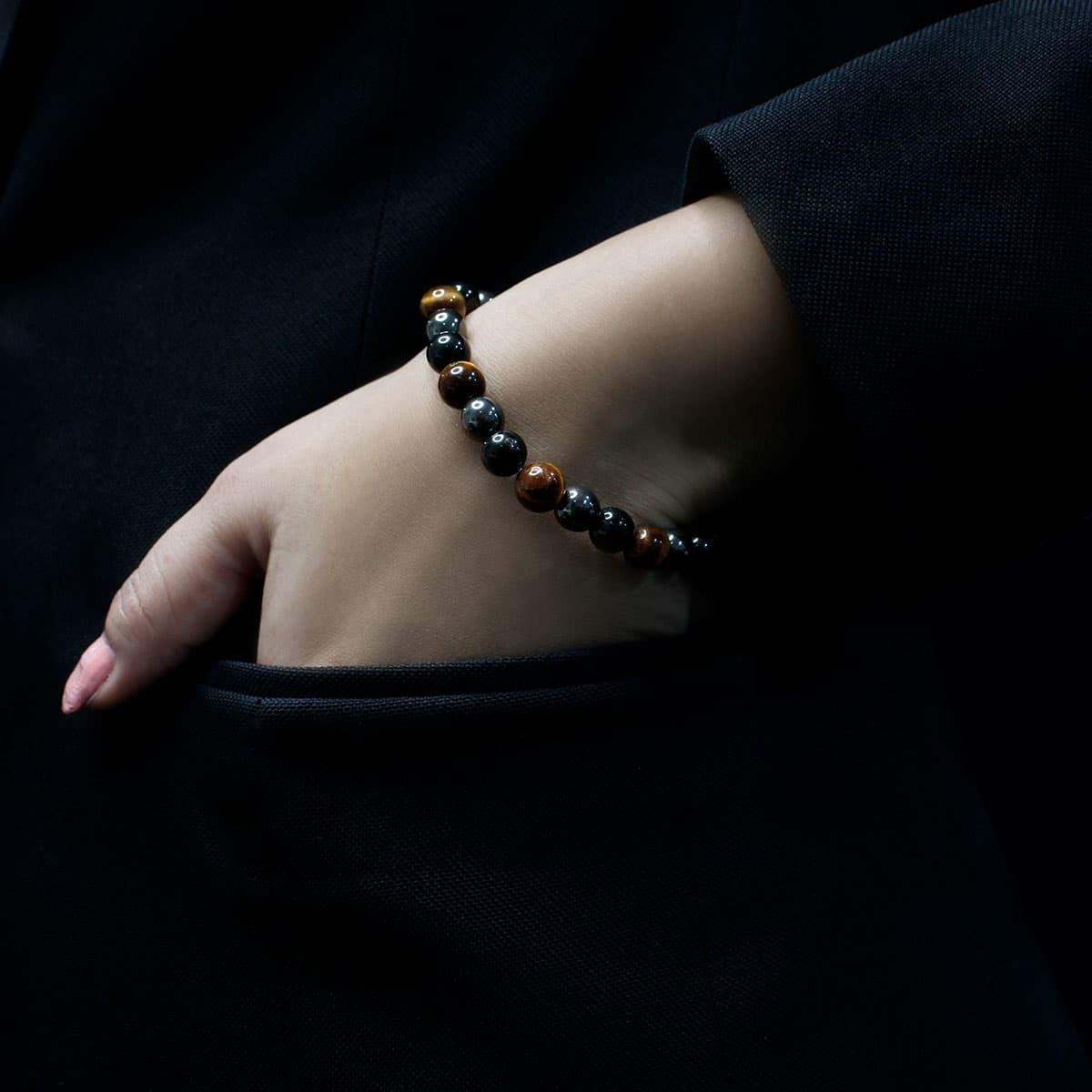 Triple Protection Bracelet with certified natural stones