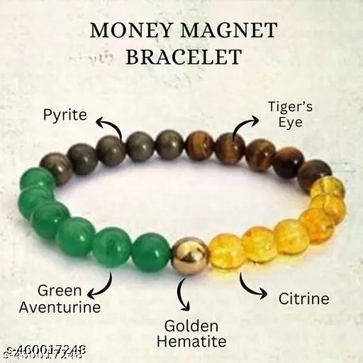 Money Magnet Bracelet with certified stones