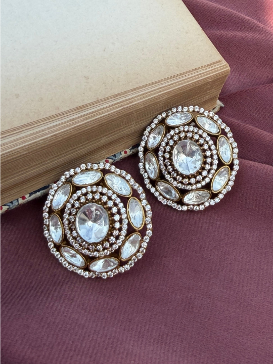 Pashtun Polki Stud Earrings