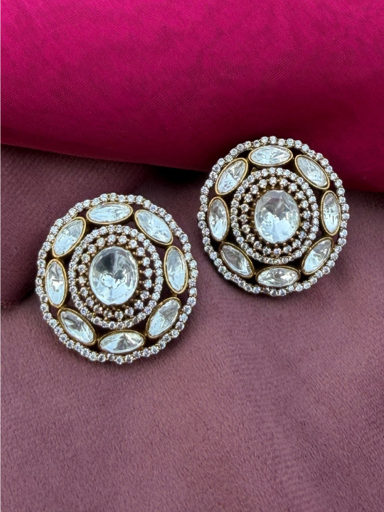 Pashtun Polki Stud Earrings