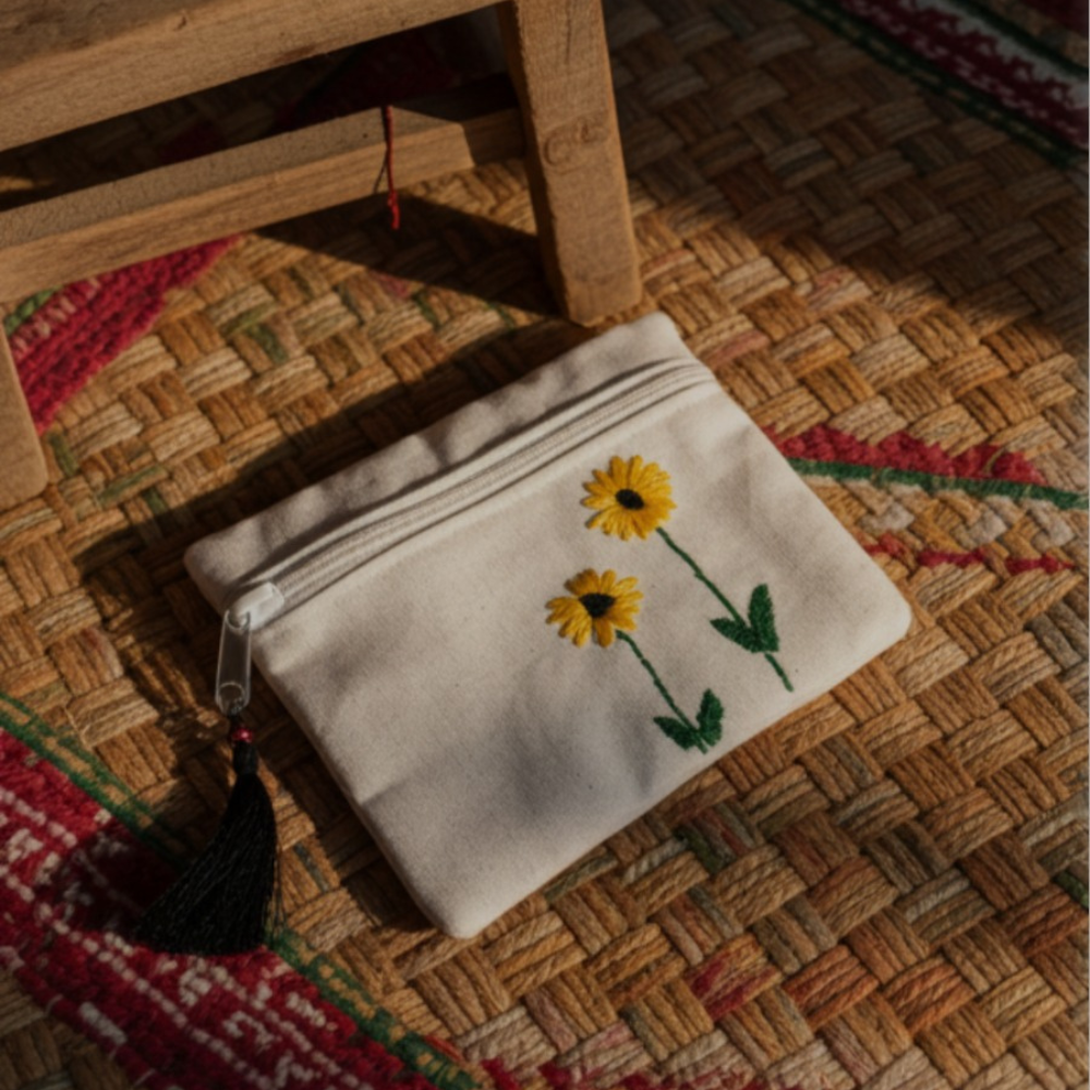 Handcrafted Canvas Small Pouch