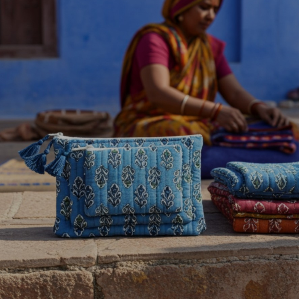 Handmade Set of 3 Pouches