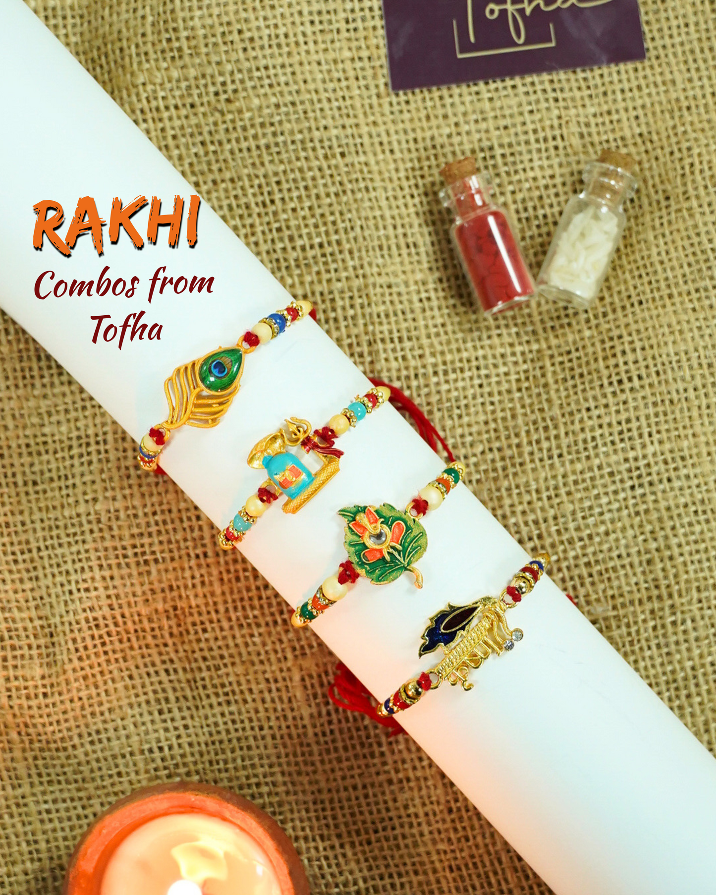 Symbols of God Rakhi Combo (Set of 4)
