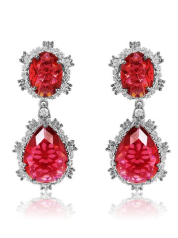 Blush Belle Earrings - Red