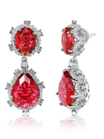 Blush Belle Earrings - Red