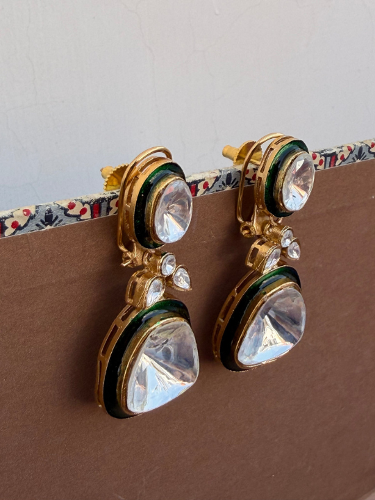 Anant Tara Drop Enamel Earrings