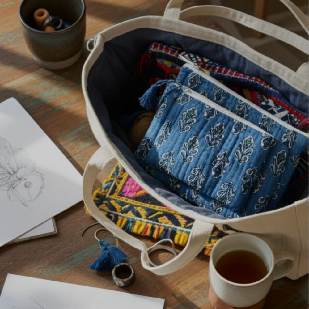 Handmade Set of 3 Pouches