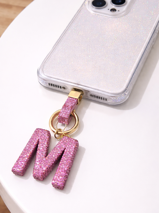Rhinestone Studded Initial Keychains