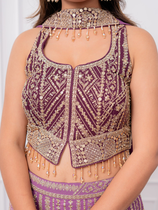 Purple Ombrè Palazzo Set