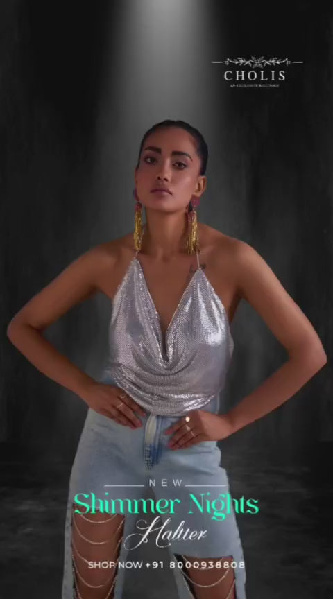 Shimmer Night Halter Top