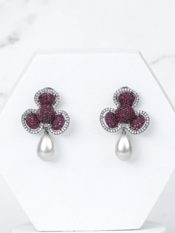 Aara Earrings - Red