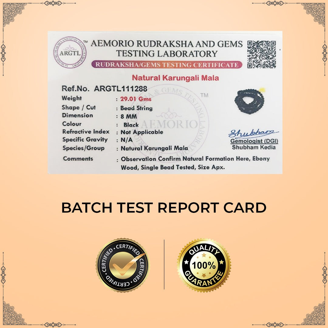 Karungali Mala 108-Beads with certificate