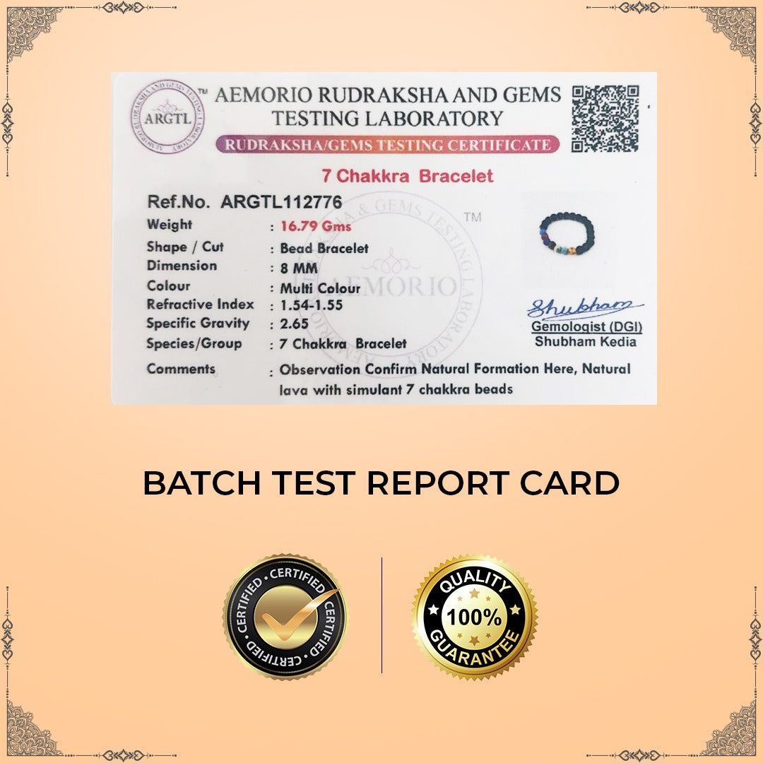 7 Chakra Energy Bracelet with Certified Natural Stones