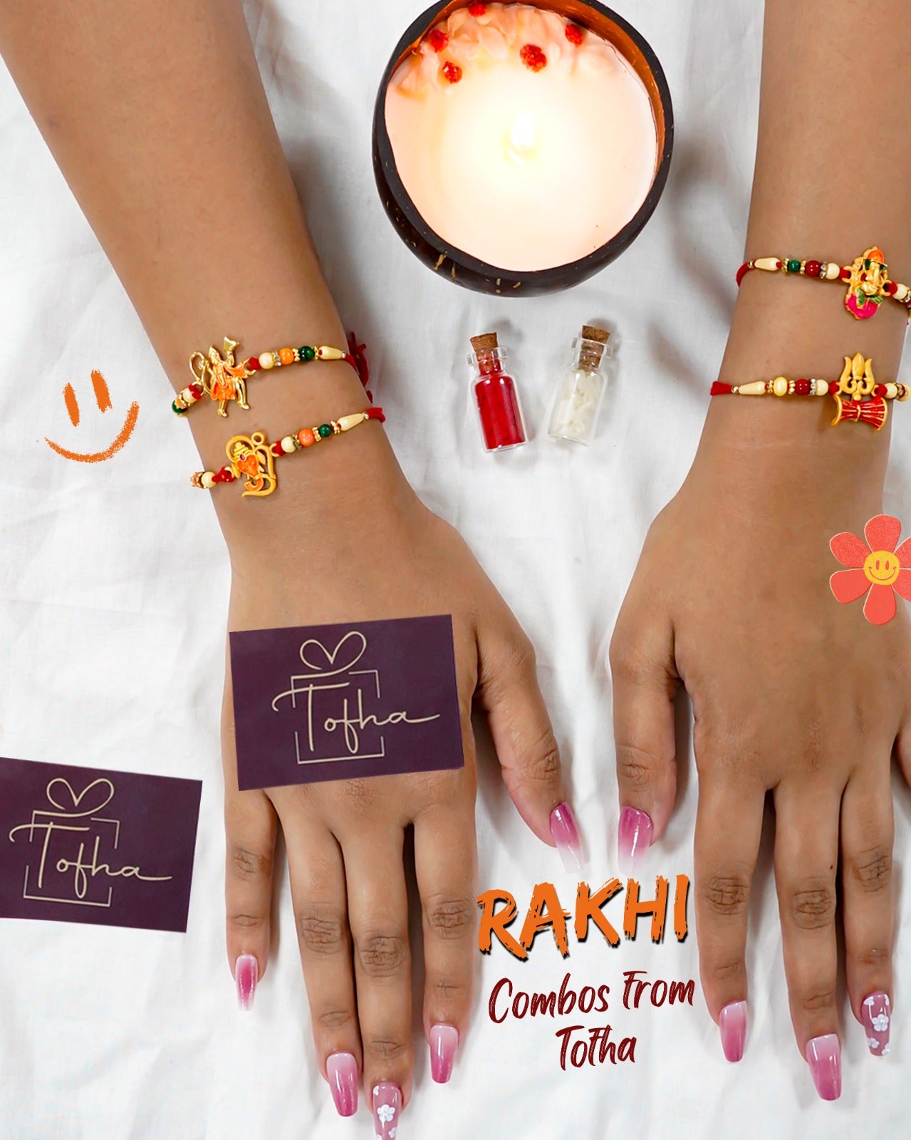 The Elegant Rakhi Combo (Set of 4)