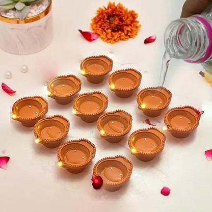 LED Water Sensor Diyas (Pack of 24 and 12)