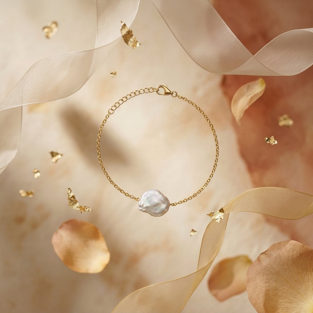 Celeste Baroque Pearl Bracelet