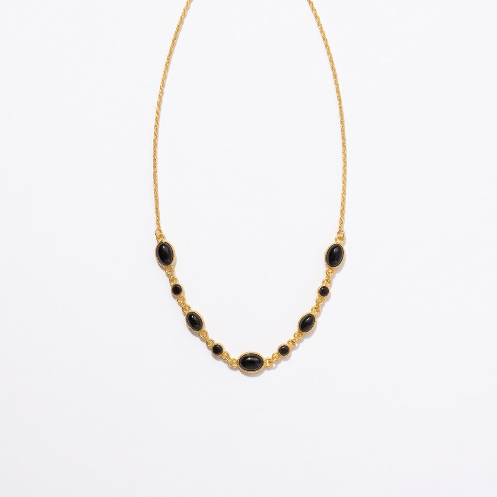 Celeste Black Onyx Statement Necklace