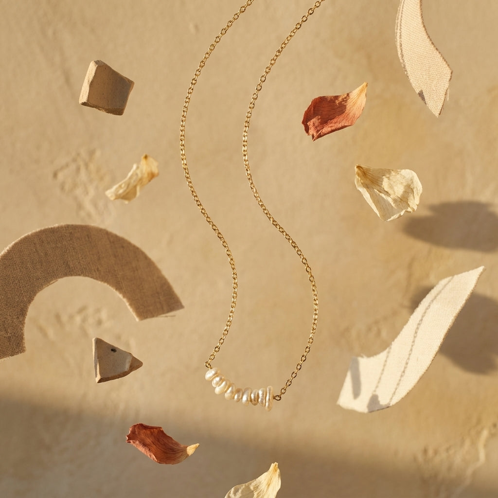 Celeste Pearl Drop Necklace