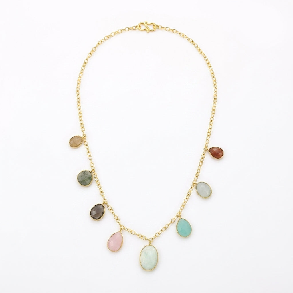 Ethereal Stone Charm Necklace