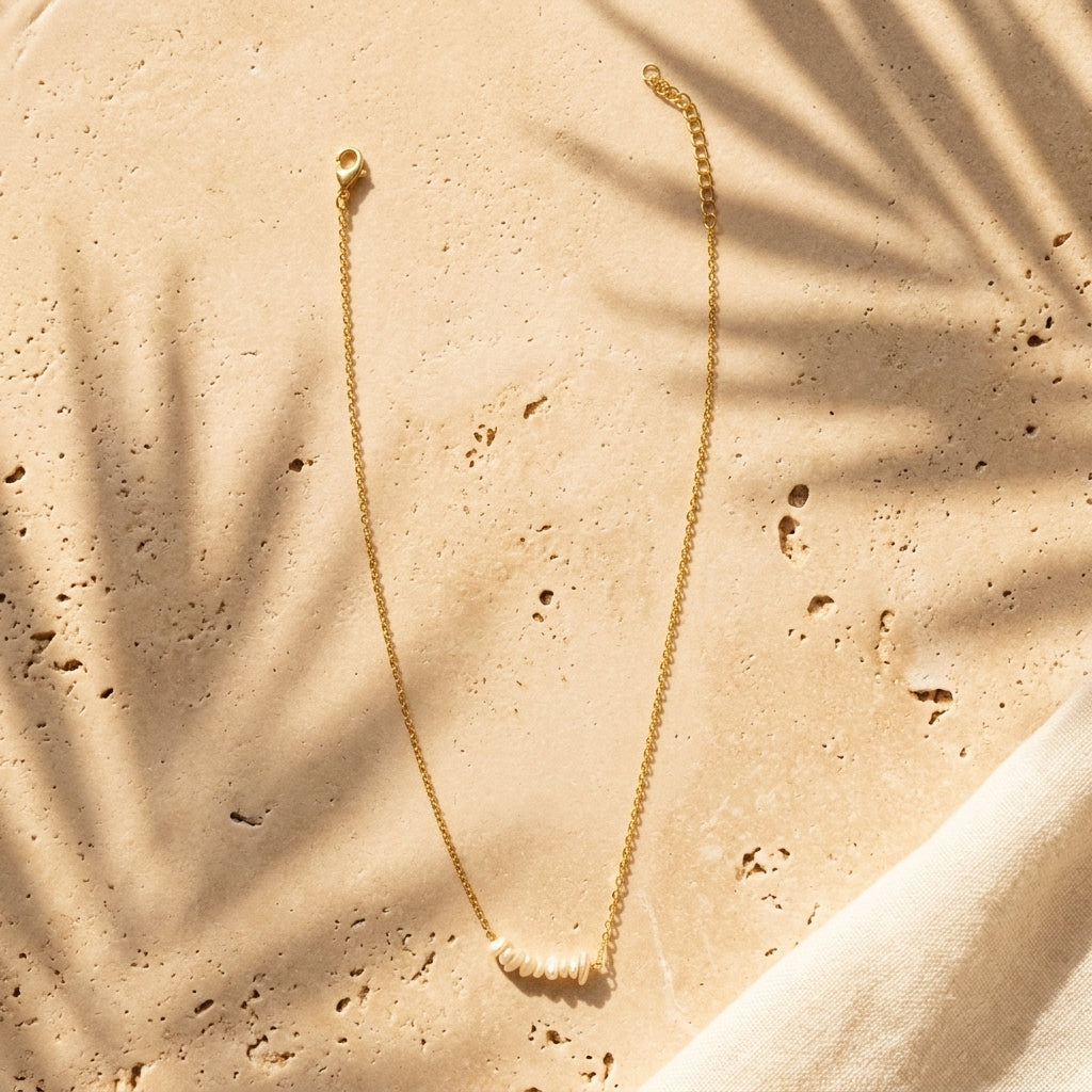 Celeste Pearl Drop Necklace