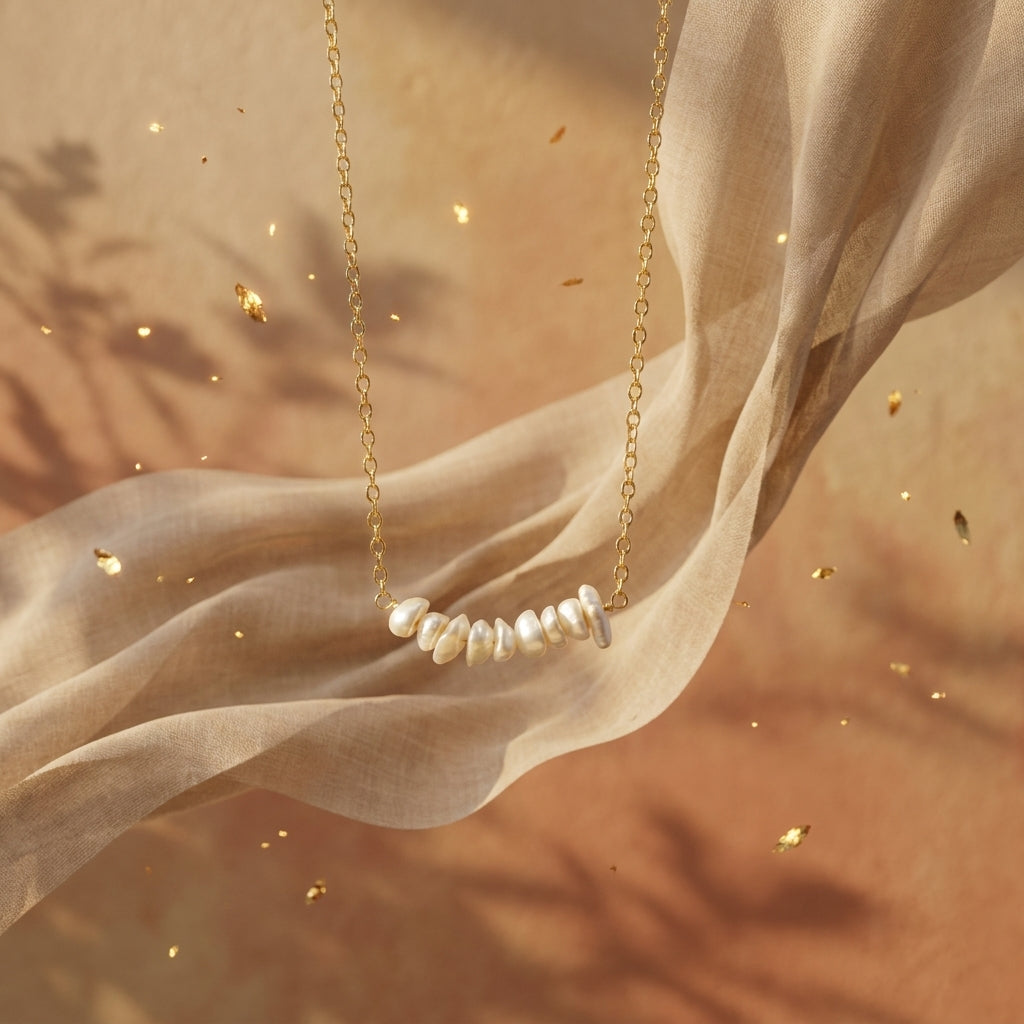Celeste Pearl Drop Necklace