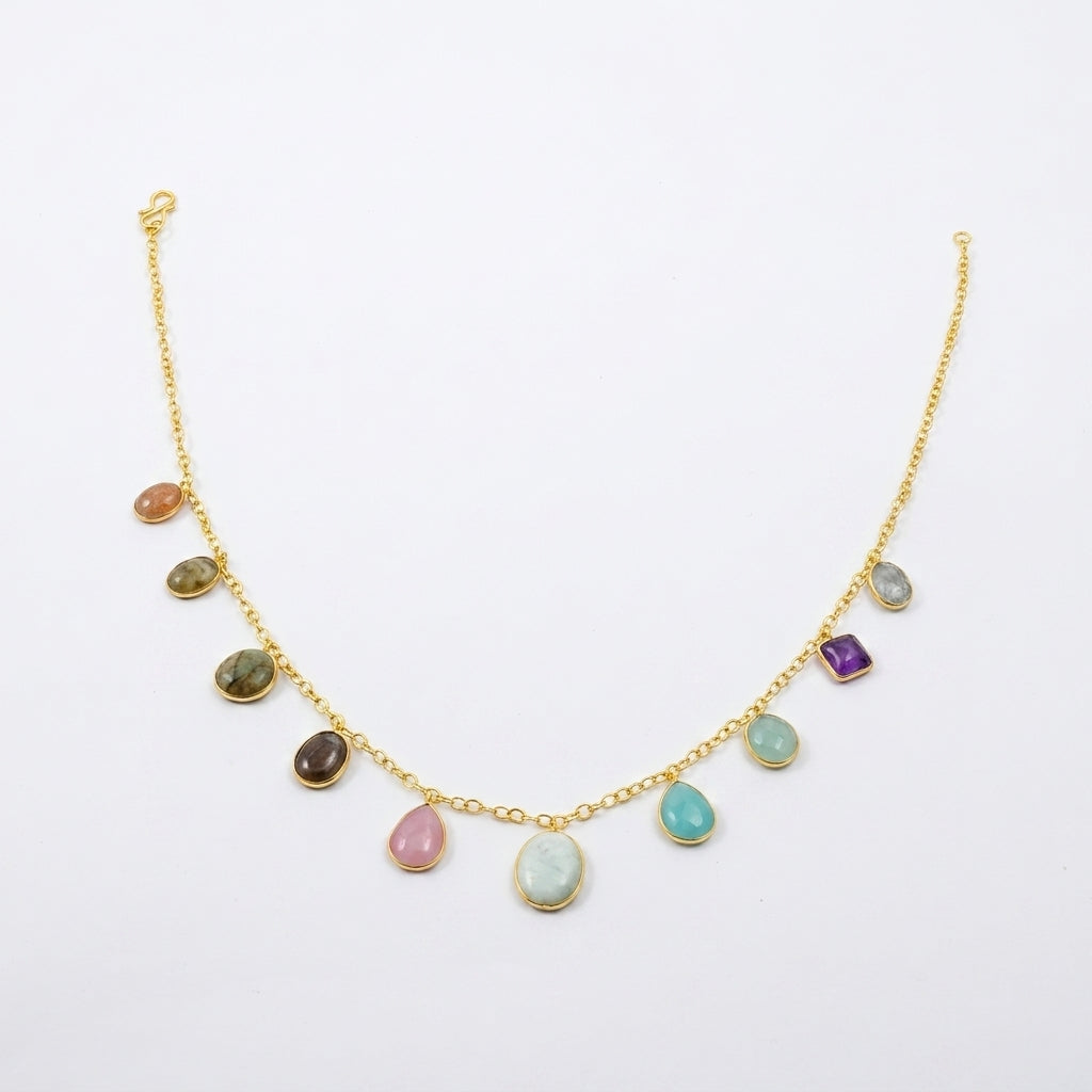 Ethereal Stone Charm Necklace