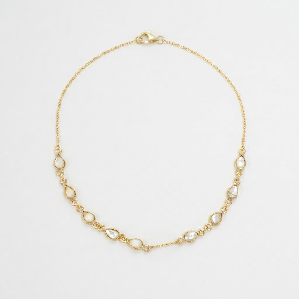 Luna Mother of Pearl Teardrop Necklace