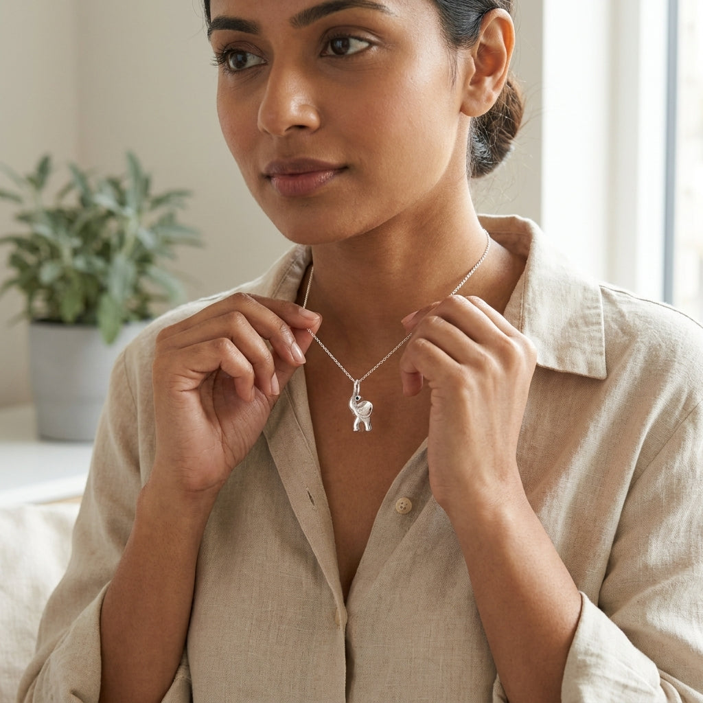 Lucky Elephant Charm Necklace